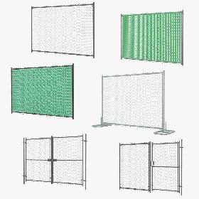 Fences Gate Door 3D
